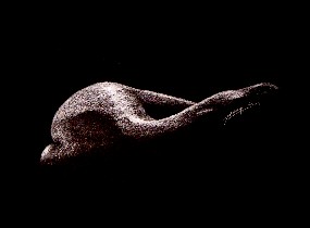 Light (White softcolor pen on black paper, 30 x 24 cm), 2004