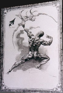 Sagittarius (Pencil, 70 x 100 cm), 1996 - Copy of an original from Boris Vallejo