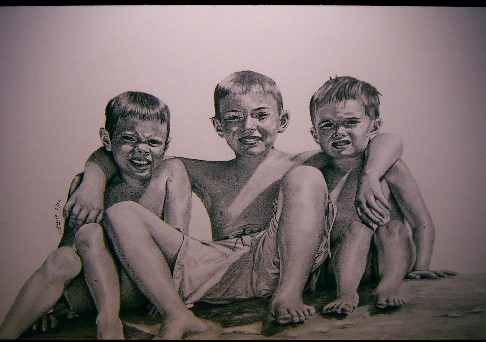 The Tukiainens (Pencil, 50 x 35 cm), 2004